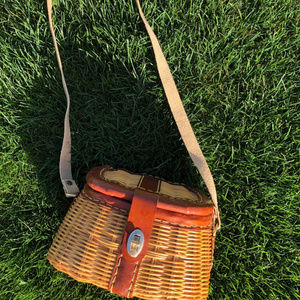 Wicker purse OR camera bag